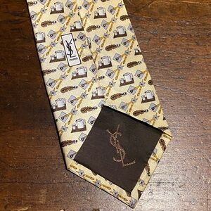 YSL Yves Saint Laurent 80s vintage silk made in Italy artistic tie